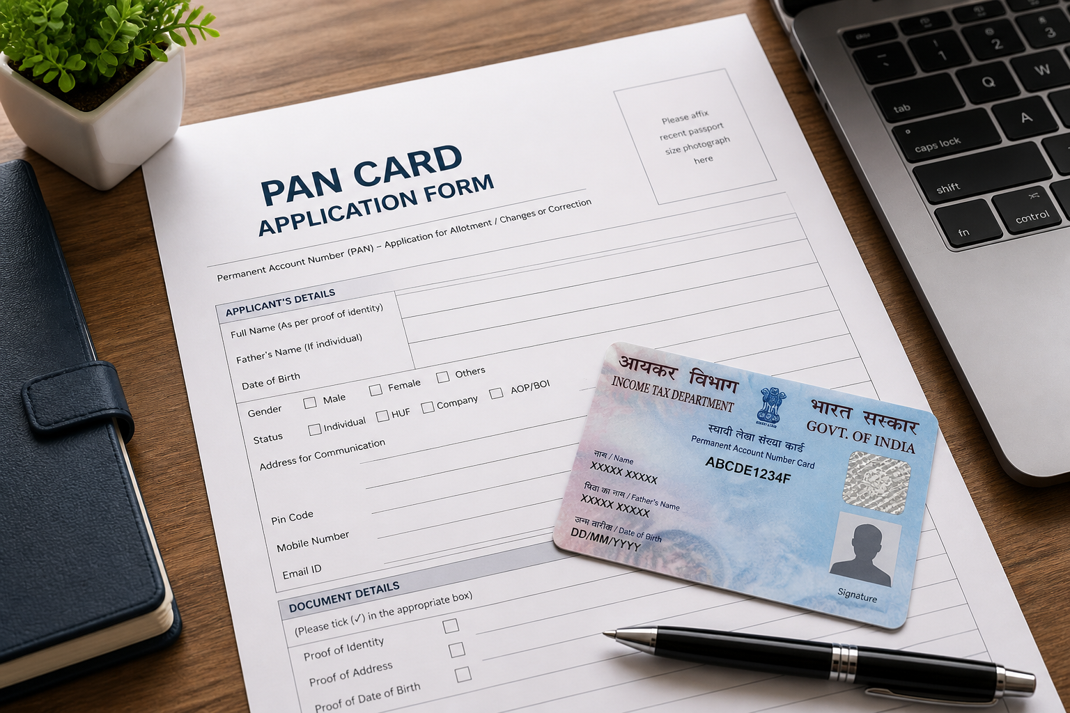 PAN Card Application & Correction